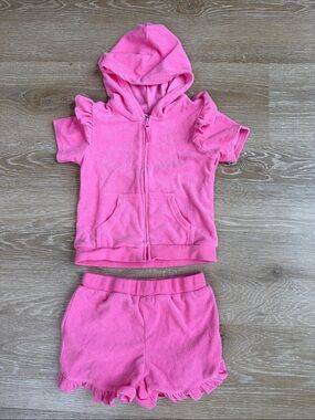 Little Me Pink Terrycloth Set Size 3T
